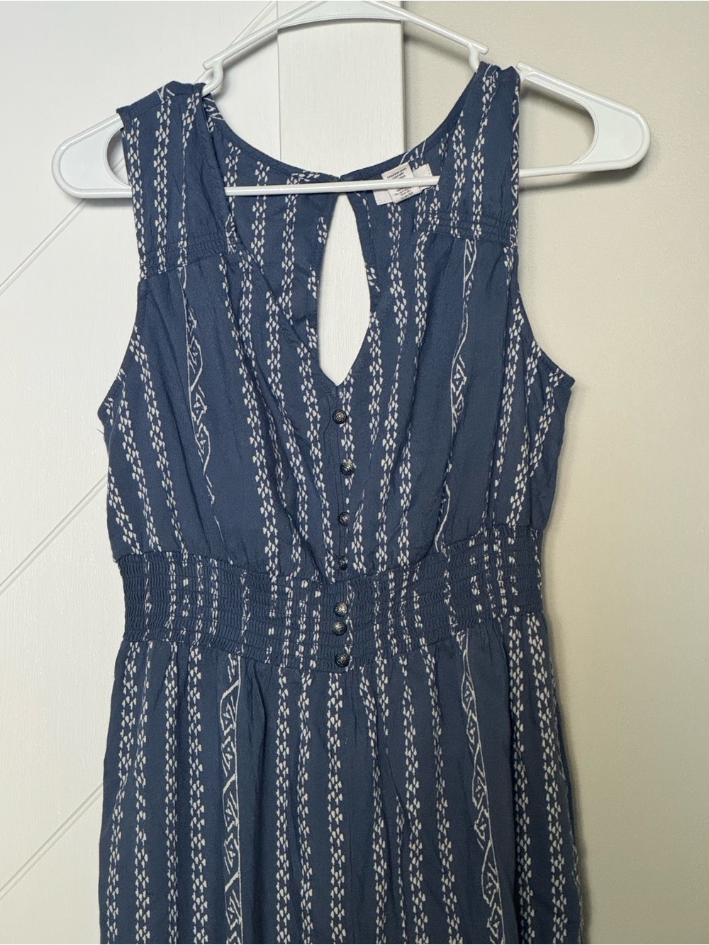 Japna Blue Boho Print Sleeveless Wide Leg Jumpsuit Women’s Large - Picture 4 of 9